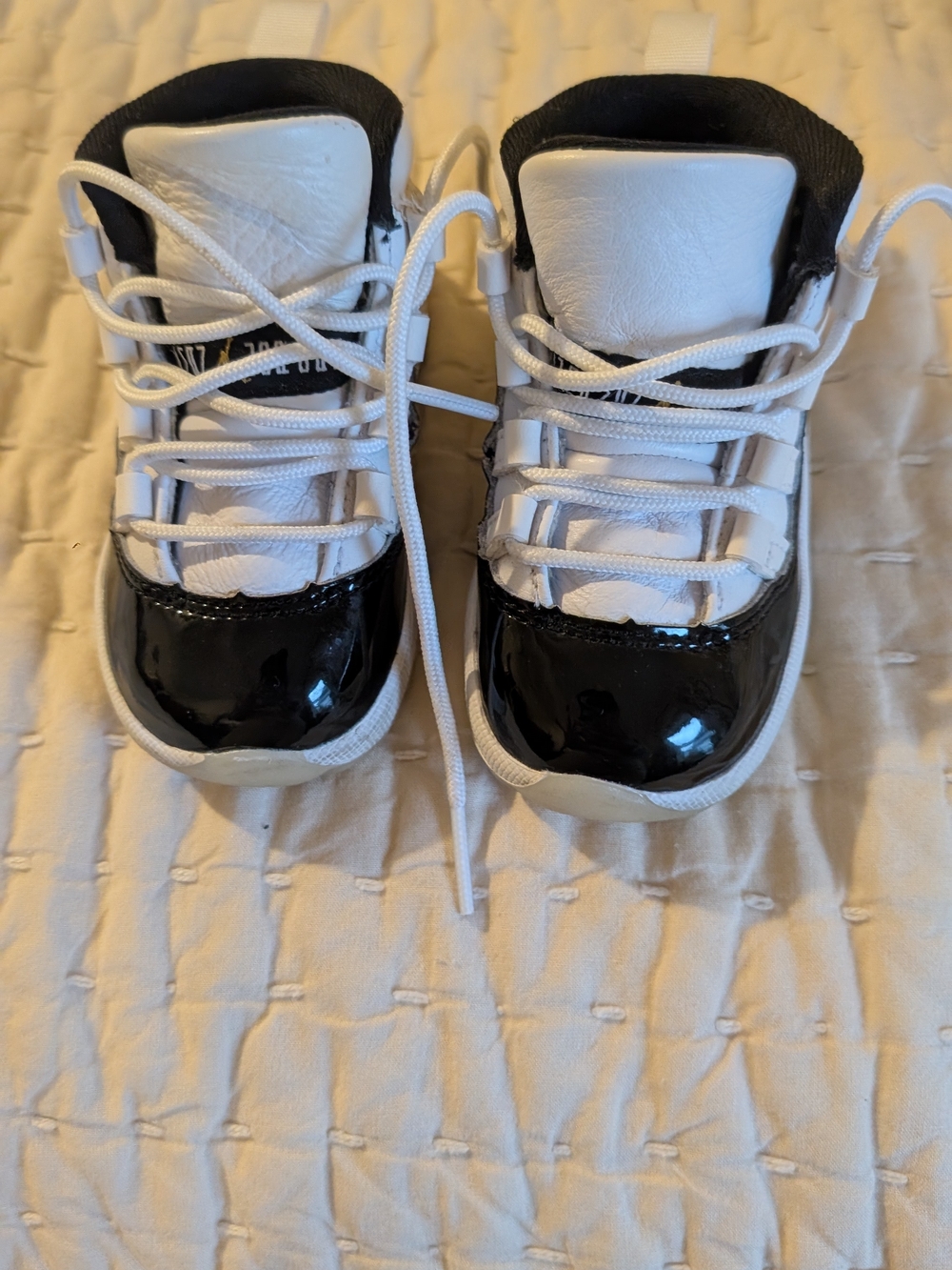 Jordan Kids White and Black High-Top Sneakers